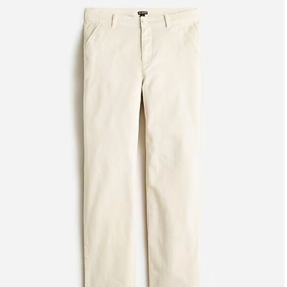 J. Crew Kate straight-leg pant in chino in Natural size 0 NWT - Picture 1 of 14